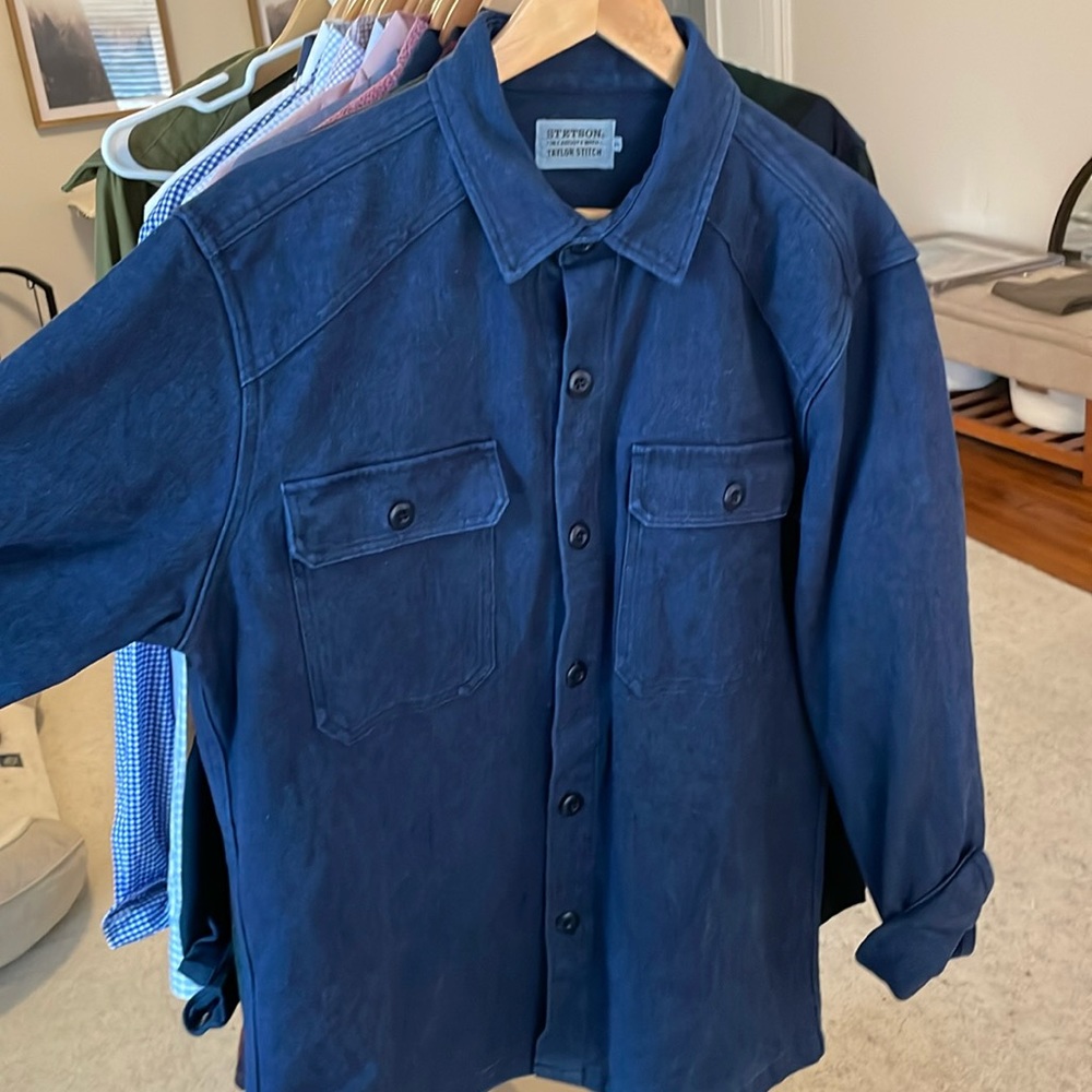 Taylor Stitch Blue Denim Military Jacket